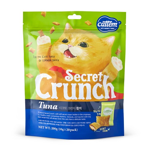 캣템 시크릿크런치 참치 200g