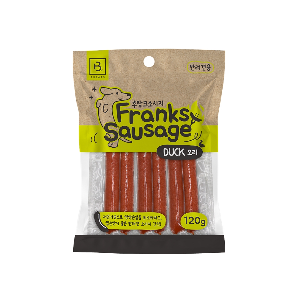 브리더랩 후랑크소시지 오리 120g