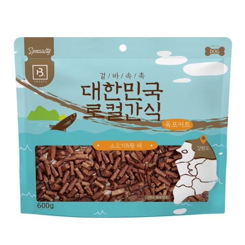 브리더랩 대한민국 로컬간식 소고기&황태 600g